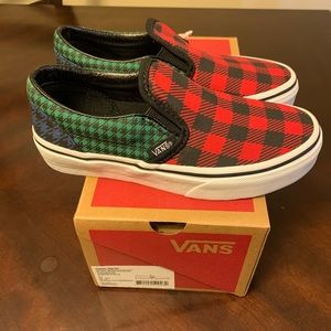 preschool vans multi plaid size 13 brand new